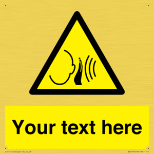 Custom warning sudden loud noise